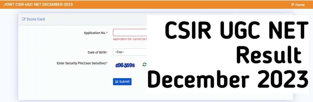 CSIR UGC NET Result December 2023